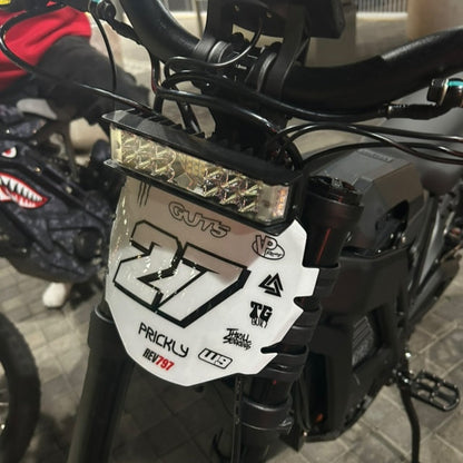 Custom Stock/ODI Dirt Bike Front Number Plate Graphics Decal